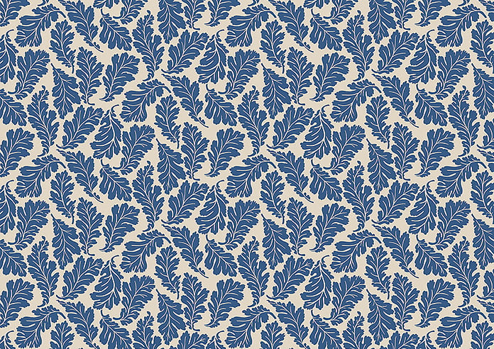 Land & Shore Oak Leaf, Blue - Roman Blind - Image 7